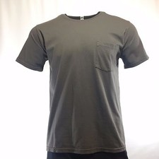 Men's T-Shirt LANDES DAILY Chest Pocket Tee 100% Cotton Asphalt Made in USA