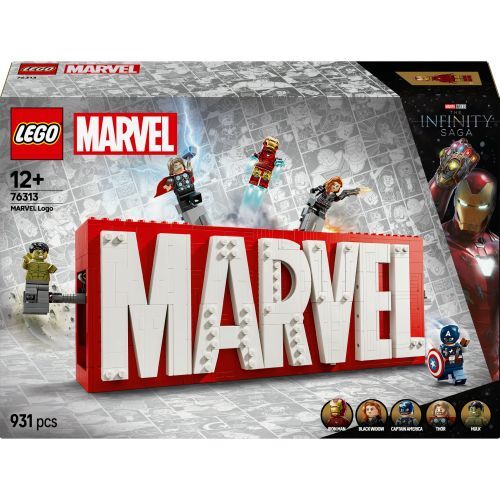 Lego 76313 Super Heroes - Logo e Minifigure MARVEL