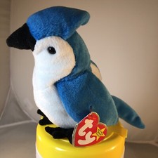 Ty Rocket The Blue Jay Beanie Baby Plush Toy New with tag