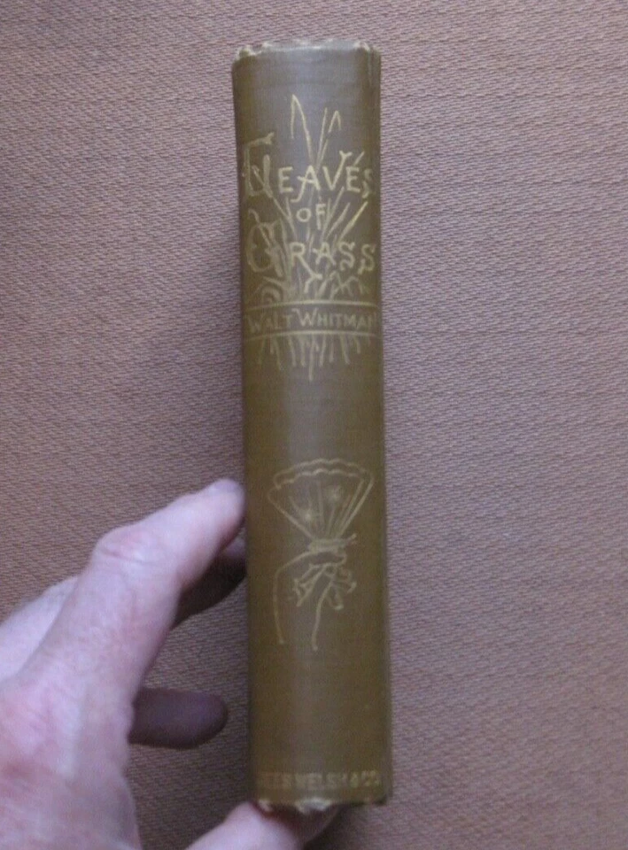 LEAVES OF GRASS by Walt Whitman - 1st  1882  HC - Rees Welsh - poetry poem -rare - Imagem 2 de 4