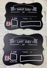 First And Last Day Of School Photosharing Chalkboard Signs Age Date