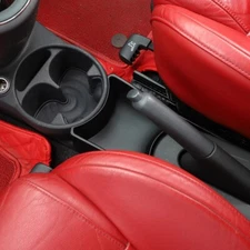 Central Control Console Box Gear Shift Organizer Tray Black For Fiat 500 2011-15