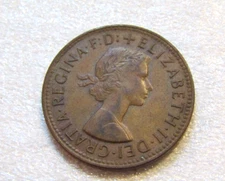 1959 Australia 1/2 Half Penny Coin