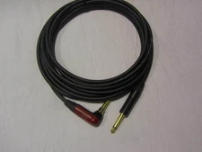 MOGAMI 2524,  GUITAR CABLE  W/ NEUTRIK 1/4" RIGHT ANGLE TS SILENT PLUG, 10 ft.