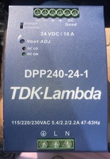    READ DESCRIPTION  TDK-Lambda DPP240-24-1 240W DIN Rail Mount Power Supply