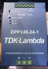 ‼️READ DESCRIPTION!! TDK-Lambda DPP240-24-1 240W DIN Rail Mount Power Supply