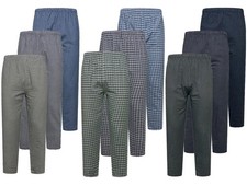Mens 3 Pack Pyjama Bottoms Cotton Lounge PJs Check Stripe Sleep Pants XL 2XL