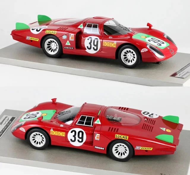Tecno Model TM1808C 1/18 Alfa Romeo 33/2 Coda Lunga 1968 Le Mans 24 Ore 1968 # - Immagine 2 di 3