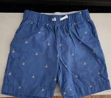 J Crew Crew Cuts Boys Blue Sailboat Shorts Size 10