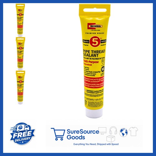 No. 5 Pipe Thread Sealant 1.75 oz Soft Setting Slow Drying Lubricates Threads