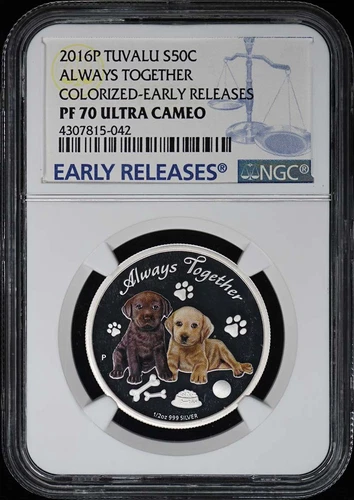2016P TUVALU COLORIZED EARLY RELEASES S50C NGC PR70DCAM