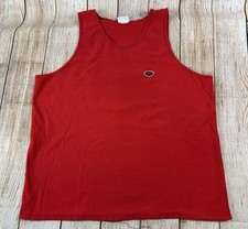 Mens Vintage 2000 Speedo Red Tank Top Logo Sleeveless Shirt Size XL