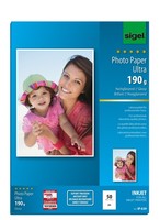 Sigel IP639 Inkjet-Fotopapier Ultra, A4, 50 Blatt, HochgläNzend, Extrem Lichtbes
