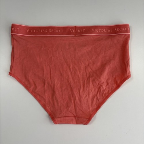 Victorias Secret Panties Briefs Size Medium Peach Coral Color Signature Band - Picture 4 of 4