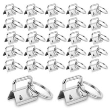 100 Pack Key Fob Hardware 1 Inch Bulk, Silver Tone 1inch-100pcs,