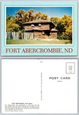 Fort Abercrombie ND First Military Post Red River Valley Vintage Postcard