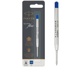 Parker Ballpoint Pen Refill   Medium Point   Blue QUINKflow Ink   1 Count medium