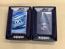 Zippo Aerosmith Lighters Premium Set of 2 Unused Old Collectible From Japan Rare