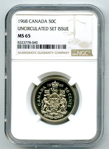 1968 Canada 50 Cents — photo from the most recent tracked eBay sale