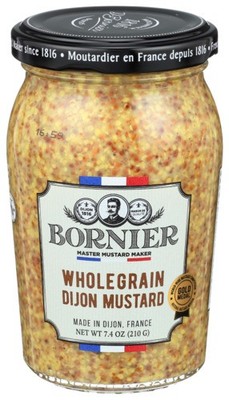 Bornier Mustard Whole Grain 7.4 Oz (Pack of 6)
