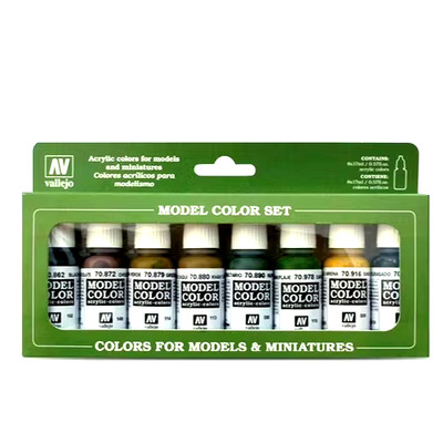 Building Colors: 8 Paint Set for Model & Hobby (Vallejo 70137)