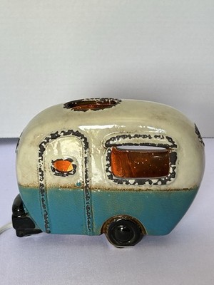 Glenna Jean Happy Camper Ceramic Camper Lamp Night Light