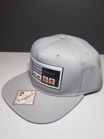Nintendo NES Controller Snapback Hat Gray One Size Retro Gaming New Cap