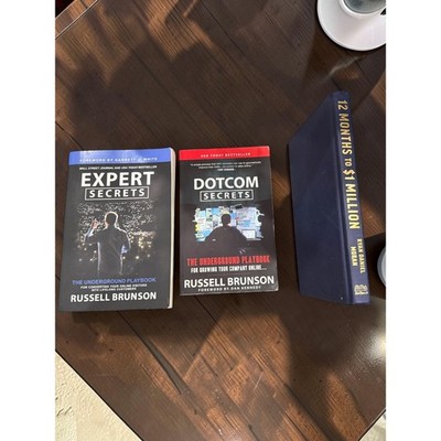 Lot of 3: Expert Secrets + DotCom Secrets Brunson + 12 Months to $1 Million