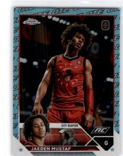 2023-24 Topps Chrome Overtime Elite Aqua   Jaeden Mustaf #95