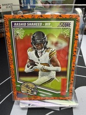 Panini 2025 Score Pumpkin Parallel Rashid Shaheed #191 New Orleans Saints