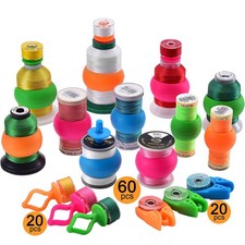 New brothread 60 Thread Spool Holder + 20 Bobbin Holders + 20 Bobbin Clips - ...