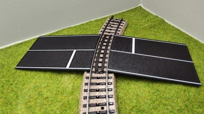 JERKUI 3D DRUCK UND MODELLBAU H0 Zubehör-H0 Bahnübergang-für das Märklin M-Gleis-P 100x70 mm - H0 1:87