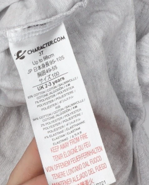 Character.com Boys' Grey Thomas T-Shirt, 2-3 Years, Graphic Print — 第 3/4 张图片