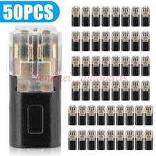 50pcs Double-Wire Plug-in Connector, Cable Clamp with Locking Buckle, AWG 18-22