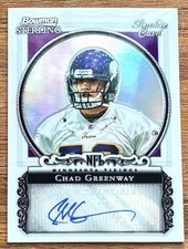 2006 Bowman Sterling Chad Greenway Rookie Auto #/199 Iowa Hawkeyes / Vikings