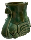 Vintage Majolica Lucky Elephants Green Mini  Planter 4.5” x 5” w — photo 5