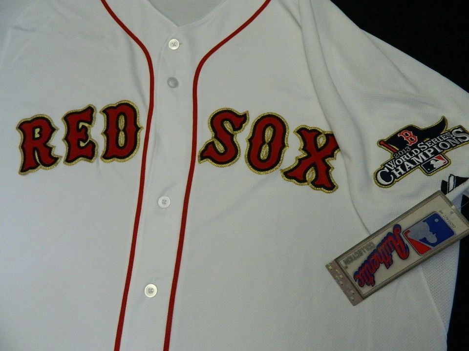 Camiseta deportiva auténtica David Ortiz Boston Red Sox 2014 anillo ceremonia DORADA Cool Base 48 Foto 3 de 4
