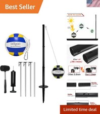 Complete Portable Tetherball Set with Adjustable Poles   Perfect Outdoor Game