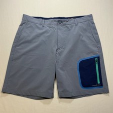 Vineyard Vines Performance Breaker Shorts Size 36 Gray Blue Accents