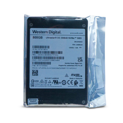WD DC SN640 800GB WUS4CB080D7P3E4 0TS1854 PCIe Gen 3.1x4 4GB/s U.2 NVMe 2.5'' SSD