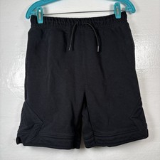 NIKE Air Jordan Basketball Shorts Athleisure Black Cotton Youth XL 13-15
