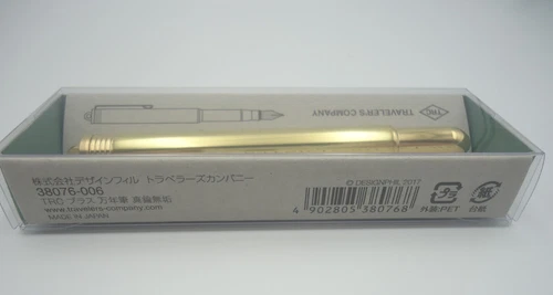 TRAVELER'S COMPANY Solid Brass Fountain Pen Fine Nib Made in Japan New image 6