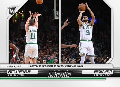 2024/25 PANINI INSTANT NBA 406 PAYTON PRITCHARD DERRICK WHITE CELTICS PR 100