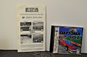 Daytona USA (Sega Saturn, 1995) with manual, no back artwork