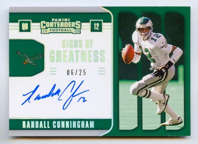 Randall Cunningham 2020 Contenders Signs Of Greatness Eagles Auto Autograph /25