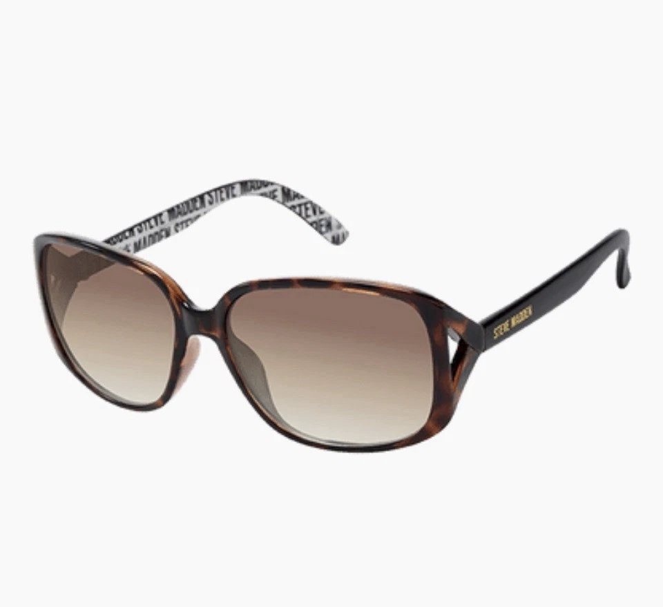 Steve Madden Shelbea Brown Gradient Square Sunglasses X17701 60-13-140 Steve Madden Plastic Frame Square Sunglasses for Women for  main image 4