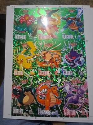 Pokemon Uncut Sheet  Fan Art