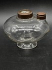 Antique Footed Glass Peg Oil Lamp Font Embossed Pat 29 June, 1875 Top Filler Cap — photo 2