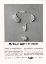 Dow Chemical Vintage Magazine Ad Epoxy Resin Material Inventor 1960s