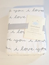 Cloud Island Fitted Crib Sheet I LOVE YOU all Over Print